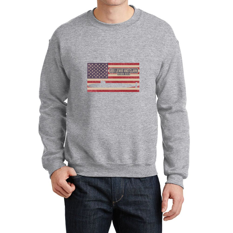 Uss Lewis And Clark Ssbn 644 Benjamin Franklin Class Ballistic Missile Crewneck Sweatshirt by naeshastores | Artistshot