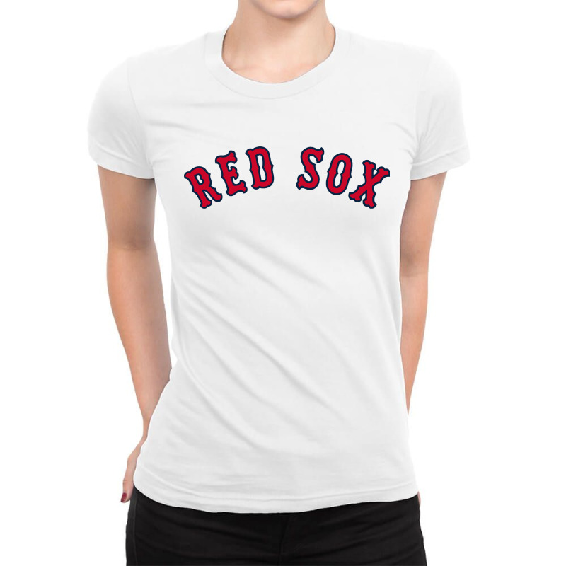 Lettering | Boston.red.sox | Baseball Ladies Fitted T-shirt | Artistshot