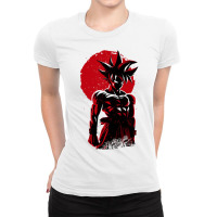 Son Goku Japanese Art Ladies Fitted T-shirt | Artistshot