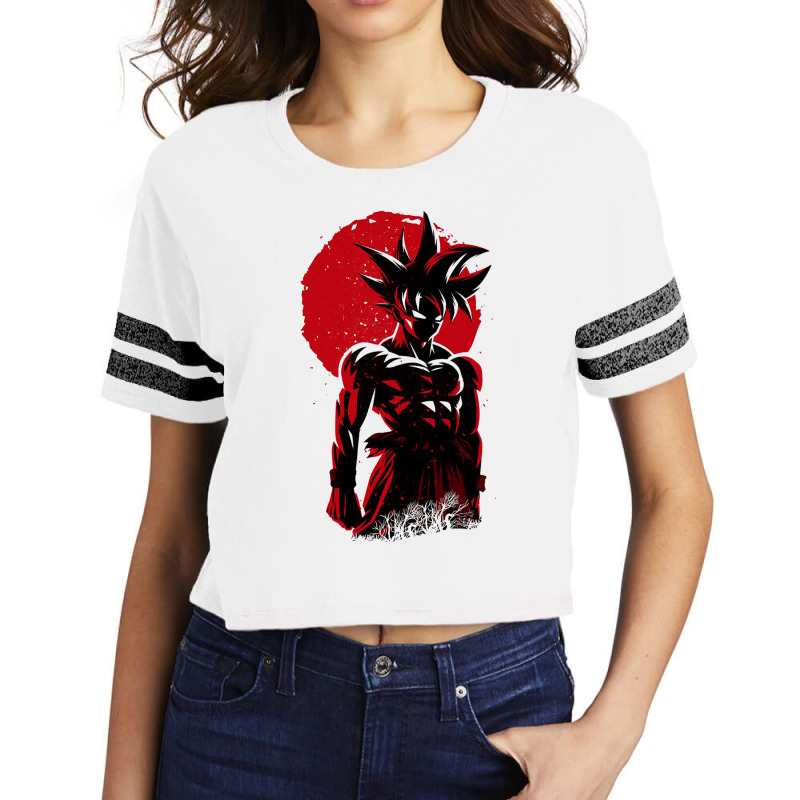 Son Goku Japanese Art Scorecard Crop Tee by Ha Thu | Artistshot