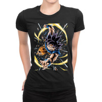 Son Goku Ultra Instinct Grey Eyes Ladies Fitted T-shirt | Artistshot