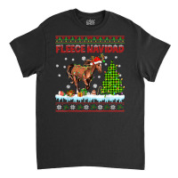 Fleece Navidad Christmas Lights Sweater Santa Reindeer Horse T Shirt Classic T-shirt | Artistshot