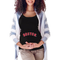 Lettering | Boston | Baseball Maternity Scoop Neck T-shirt | Artistshot