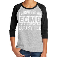 Ecmo Survivor Apparel   Funny Great Survivors Design T Shirt Youth 3/4 Sleeve | Artistshot