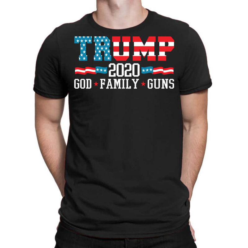 Trump 2020 God Family Guns Lovers Election Supporter Pullover Hoodie T-shirt | Artistshot