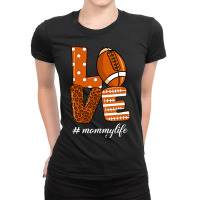 Football American Football Leopard Love Football Game Mommy Life Fall  Ladies Fitted T-shirt | Artistshot