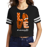 Football American Football Leopard Love Football Game Mommy Life Fall  Scorecard Crop Tee | Artistshot