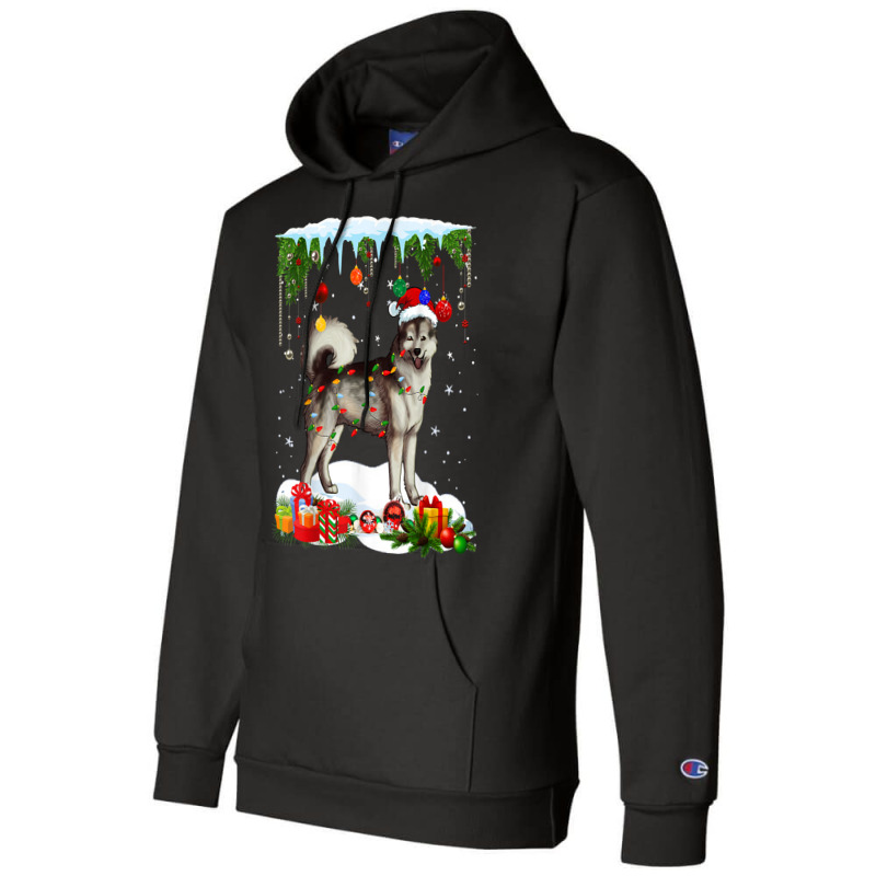 Funny Alaskan Malamute Dog Christmas Xmas Cute T Shirt Champion Hoodie | Artistshot