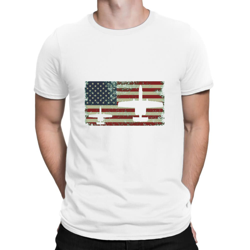 A 10 Thunderbolt Ii Warthog Plane Gift Us Flag T-shirt | Artistshot