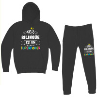 Ser Bilingue Es Un Superpoder Funny Maestra Spanish Teacher T Shirt Hoodie & Jogger Set | Artistshot