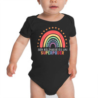 Ser Bilingue Es Un Superpoder Spanish Teacher Back To School T Shirt Baby Bodysuit | Artistshot