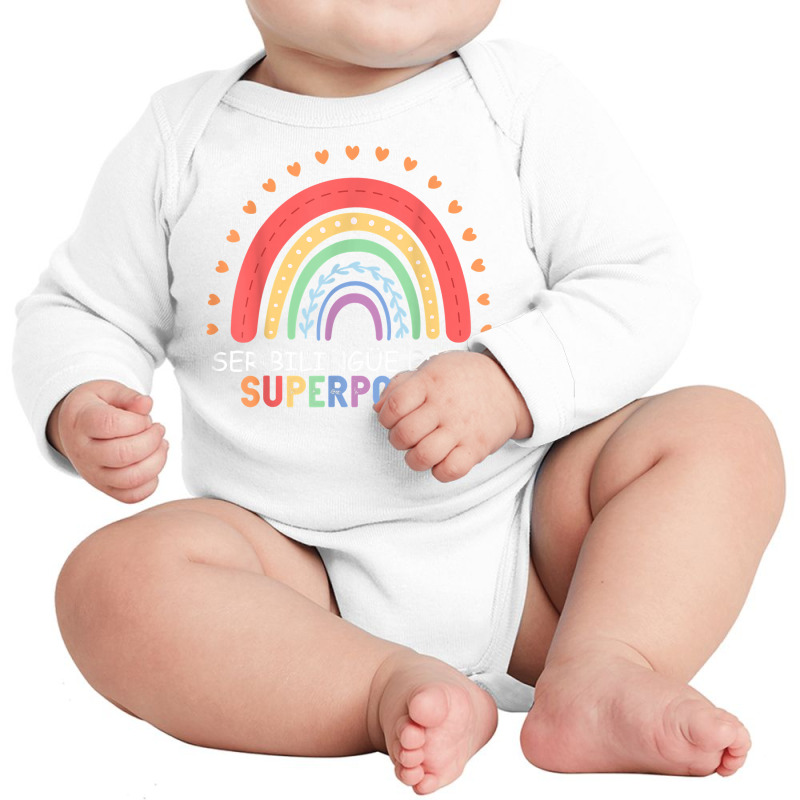 Ser Bilingue Es Un Superpoder Spanish Teacher Back To School T Shirt Long Sleeve Baby Bodysuit by gellisjkbegayphe | Artistshot