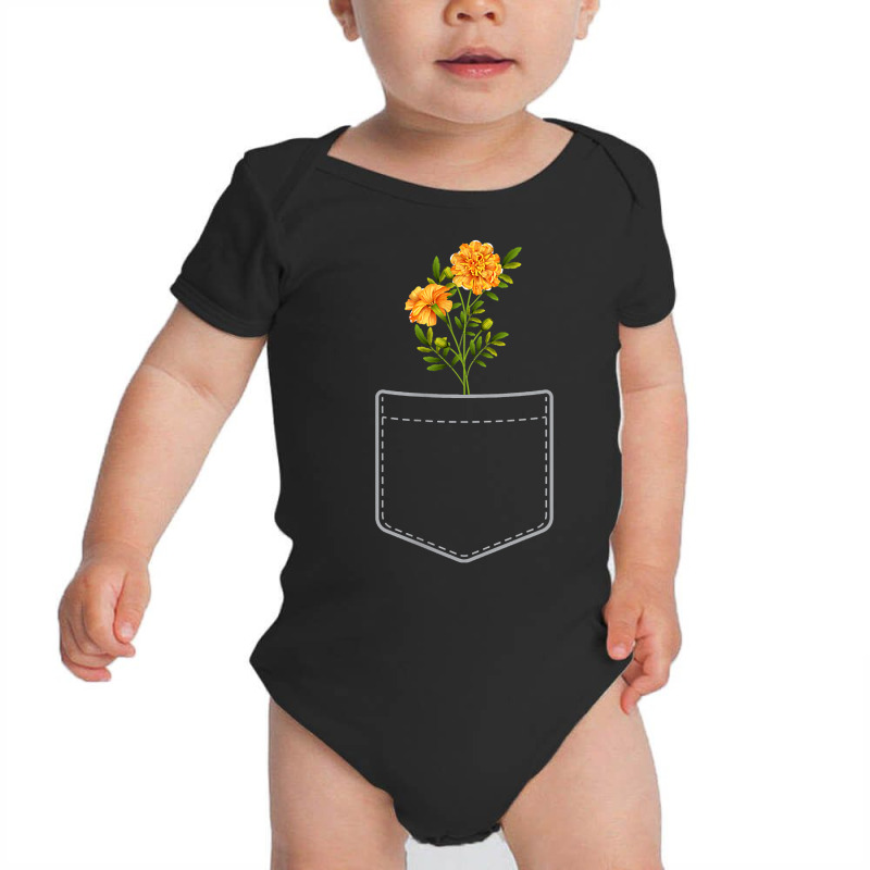 Marigold Flowers In Your Pocket T Shirt Baby Bodysuit by nevinsledowtinwq | Artistshot