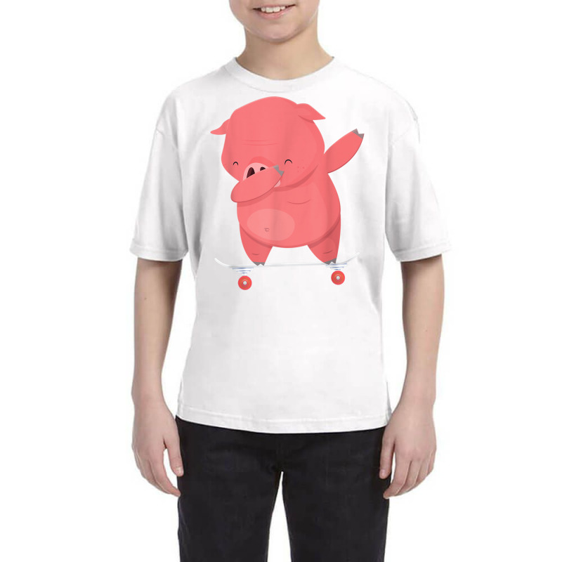 Skateboarding Pig Or Hog On Skateboard Gift For Skater T Shirt Youth Tee | Artistshot