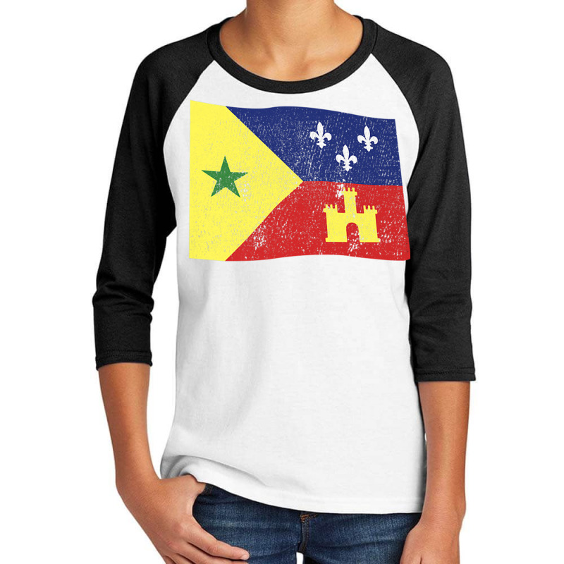 Inclusive Green Star Acadiana Cajun Flag Premium T Shirt Youth 3/4 Sleeve | Artistshot