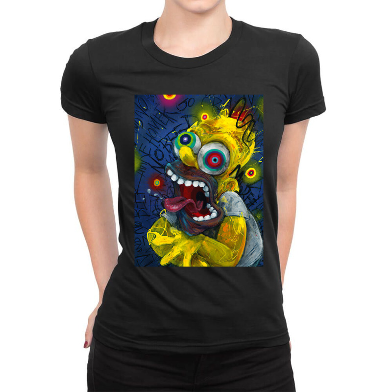 Playing  Devil Homer  For Mens Womens Ladies Fitted T-Shirt by ArtistKingston | Artistshot