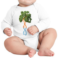 Dna Tree Of Life Earth Science Genetics Environment Biology Raglan Bas Long Sleeve Baby Bodysuit | Artistshot