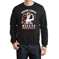 Uterine Cancer Awareness Warrior Unbreakable Strong Woman Crewneck Sweatshirt | Artistshot