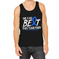 We Can Beat This Together Blue Ribbon Intestinal Cancer Tank Top | Artistshot