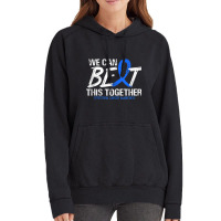 We Can Beat This Together Blue Ribbon Intestinal Cancer Vintage Hoodie | Artistshot