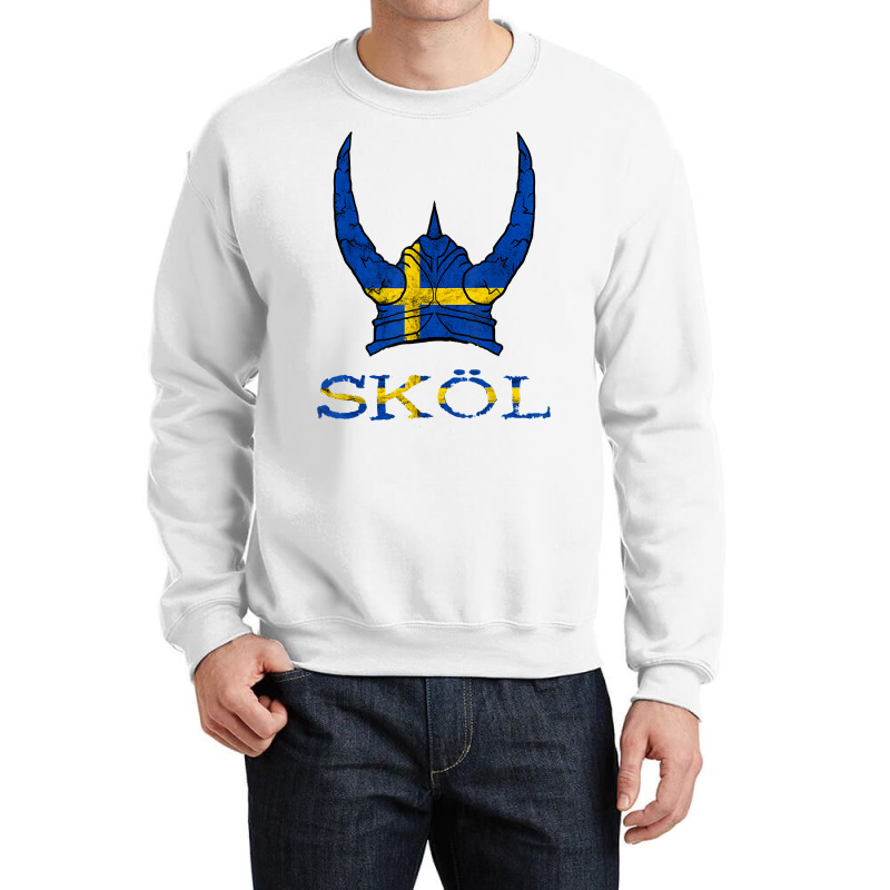 Skol Swedish Viking Helmet Sweden Nordic Northman Swede T Shirt Crewneck Sweatshirt | Artistshot