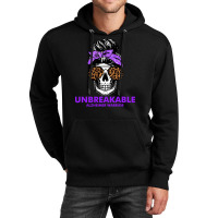 Alzheimers Unbreakable Alzheimer Warrior Skull Halloweenfor Woman 22 A Unisex Hoodie | Artistshot