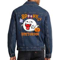 Boo Halloween Costume Spooky Historian T Shirt Men Denim Jacket | Artistshot