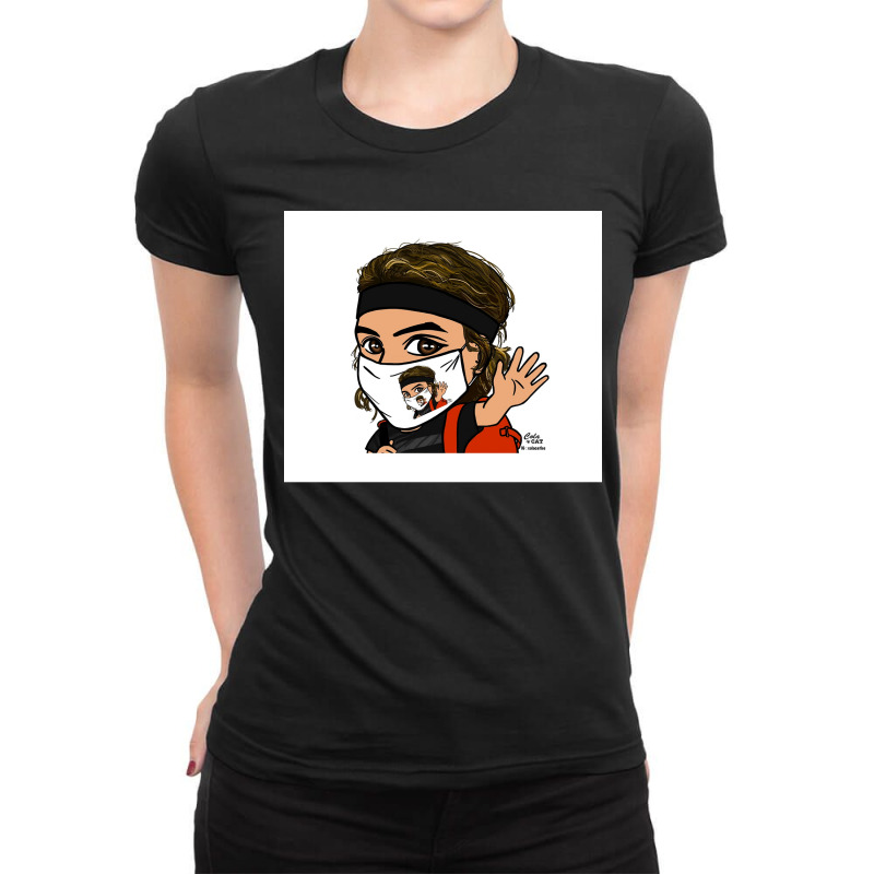 Tsitsimask Throw Blanket Ladies Fitted T-Shirt by ShelaRenayKaeser | Artistshot