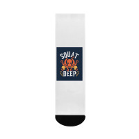 Squat Deep Kraken Poster Crew Socks | Artistshot