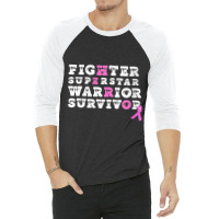 Womens Fighter Superstar Warrior Survivor 3/4 Sleeve Shirt | Artistshot