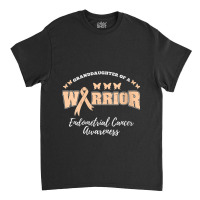 Womens Granddaughter Of A Warrior Endometrial Cancer Awareness Classic T-shirt | Artistshot