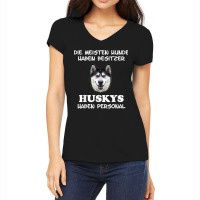 Siberian Husky Dog Breed Dog Women Men Personnel Women's V-neck T-shirt | Artistshot