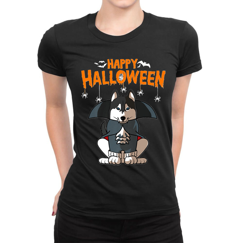 Siberian Husky Halloween Costume Dog Owner Premium Ladies Fitted T-Shirt by LeonelSalas | Artistshot