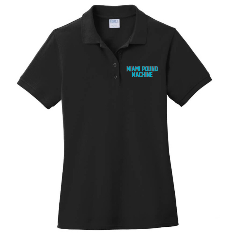 Miami Pound Machine Ladies Polo Shirt by eversohumbles | Artistshot