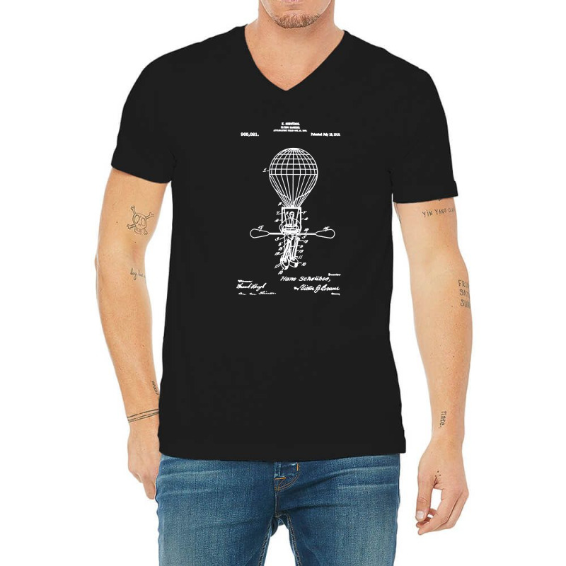 Flying Machine 1910 Patent, The Flying Machine 1910 Patent, Flying Mac V-neck Tee | Artistshot