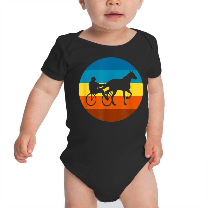 Harness Racing Retro Sunset Horse Race   Harness Racers T Shirt Baby Bodysuit | Artistshot