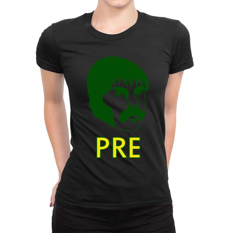 Prefontaine Cross Country And Track Running Ladies Fitted T-Shirt by ShelaRenayKaeser | Artistshot