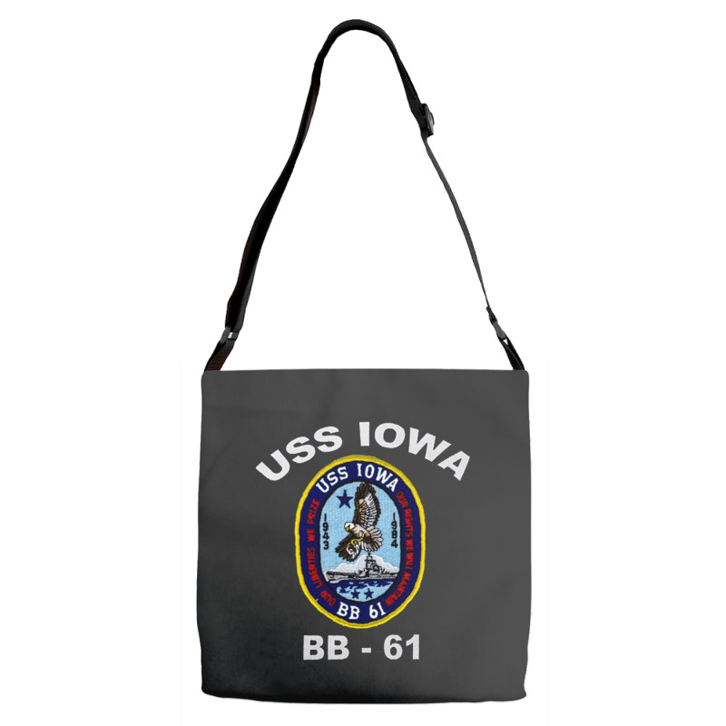 Uss Iowas, Uss Iowas Vintage, Uss Iowas Art, Uss Iowas Painting, The U Adjustable Strap Totes | Artistshot