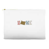 Home State Oregon Map With Floral Pattern And Leopard Texture Accessory Pouches | Artistshot