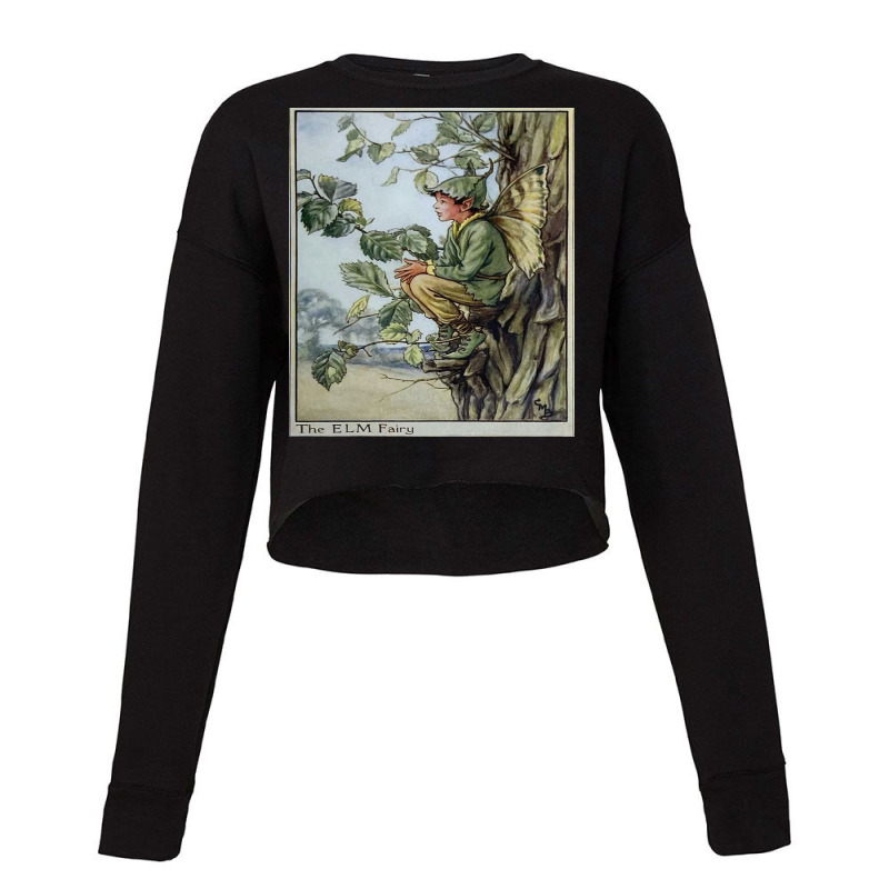 Cicely Mary Barker Elm Fairy Cropped Sweater by Stephan R | Artistshot