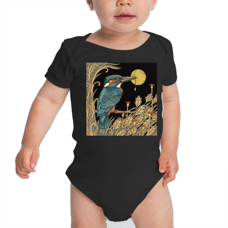 King Fisher Bird Baby Bodysuit by Dorothy A | Artistshot