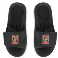 Disobeyy Native American Face Portraitt Anti Colonisation Mexico Usa P Slide Sandal | Artistshot