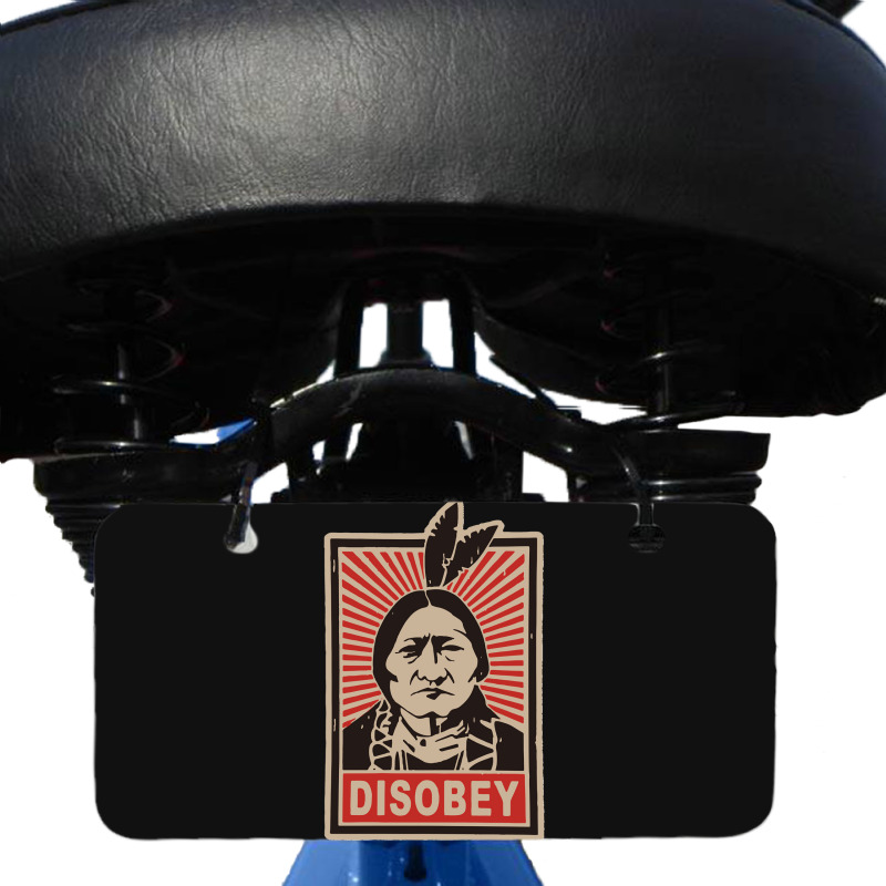 Disobeyy Native American Face Portraitt Anti Colonisation Mexico Usa P Bicycle License Plate | Artistshot