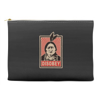 Disobeyy Native American Face Portraitt Anti Colonisation Mexico Usa P Accessory Pouches | Artistshot