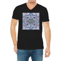 Flower Of Life In Lotus   Marble And Gold V-neck Tee | Artistshot