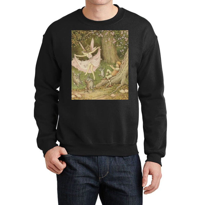 Flower Fairy Dancing In The Woods Crewneck Sweatshirt | Artistshot