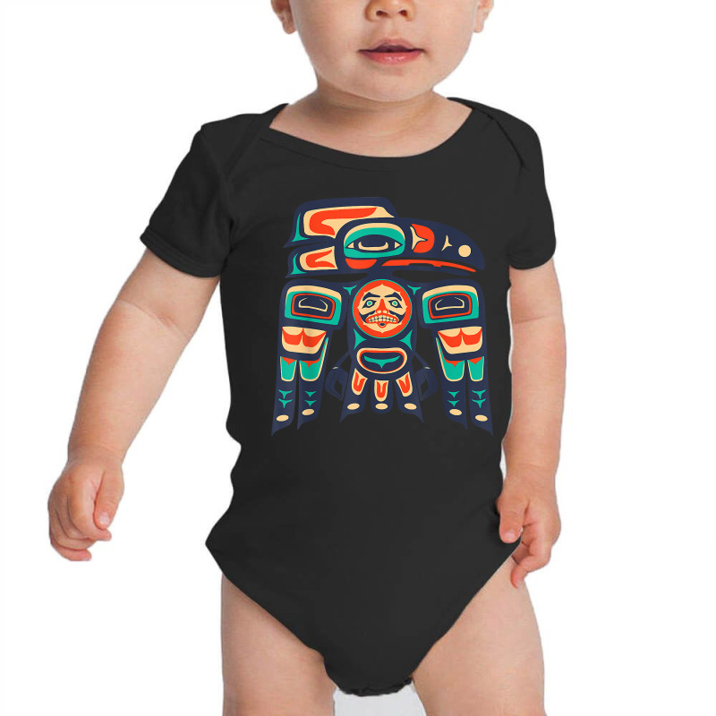 Alaska, Raven Haida Tribal Art, Native American Totem T Shirt Baby Bodysuit by caulkyuladdenrxi | Artistshot