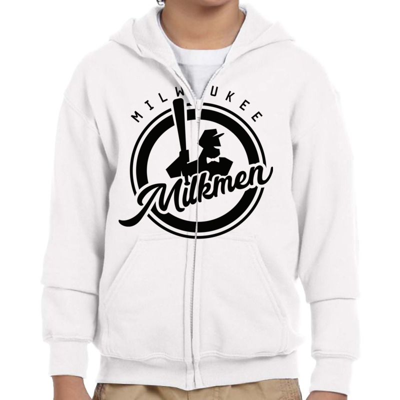 Milwaukee Milkmen Youth Zipper Hoodie by ShelaRenayKaeser | Artistshot