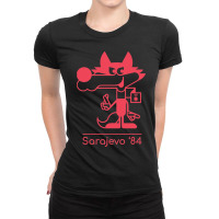 Winter Olympics Sarajevo Ladies Fitted T-shirt | Artistshot