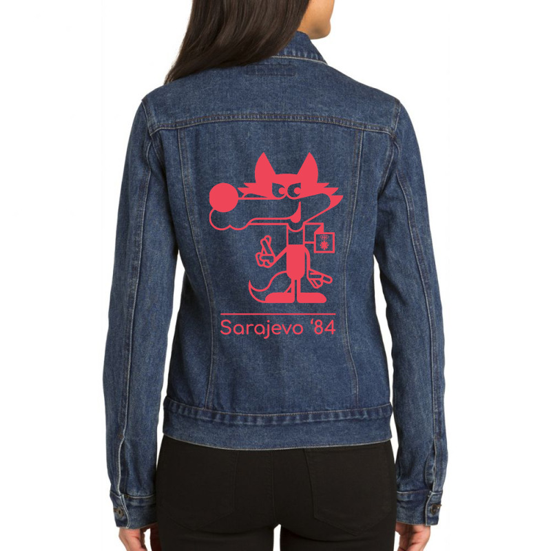 Winter Olympics Sarajevo Ladies Denim Jacket | Artistshot